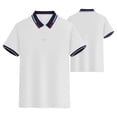 thumbnail image 3 of Garbnen Men’s Polo Shirts Short Sleeve Collared Henley Shirts for Men Lightweight Breathable Casual Office Summer Outdoor Golf Shirt Men White XXXL, 3 of 7