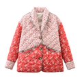 thumbnail image 5 of Chaqueta de algodón con empalmes en contraste y estampado para mujer, chaqueta de algodón de moda, 5 of 5