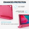 thumbnail image 3 of for Lenovo Tab M10 (3rd Gen) TB-328FU /TB-328XU(2022) 10.1" case, Shockproof, Silicone Rubber EVA Portable Handle Stand Protective Kids Cover Case for Lenovo Tab M10 FHD Gen 3 10.1", Rose, 3 of 5