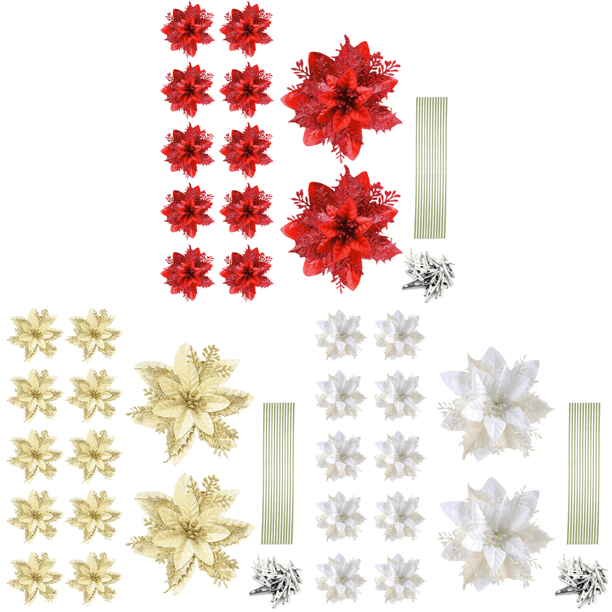 Guirnalda Decorativa para Del Pascua Navideña Color Rojo Oscuro 12 Uds.