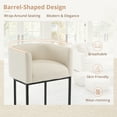 thumbnail image 4 of Dycanpo 27" H Modern Bar Stools Set of 2 with Back and Arms, for Home Kitchen, Linen Color, 4 of 9