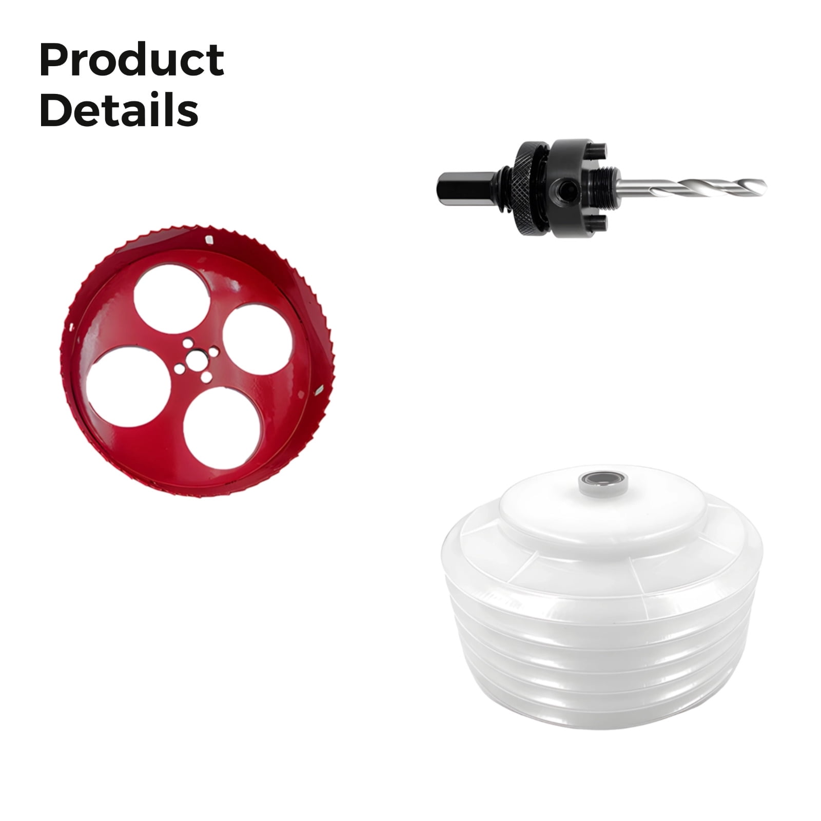 Bi-Metal Hole Saw for Recessed Lights 4 1/2" with Silicone Dust Bowl,Dust Bowl for Wood,Drywall,Metal,PVC Cutting,Includes Drill Bits and Wrench