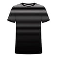 thumbnail image 5 of Oalirro Men's Striped Gradient Color Block T-Shirt, Short Sleeve Crew Neck Tee, Fashionable Casual Design for Summer, 5 of 5