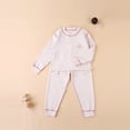thumbnail image 2 of Jamsmile Toddler Girls Outfits Sets Thermal Long Sleeve Tops And Pants Soft Warm Two Piece Sleepwear Kids Girls Homewear, 2 of 3