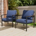 thumbnail image 6 of EAGLE PEAK Sunset Dune Patio Chairs Set of 2, Outdoor Dining Chairs, Steel Framed Wicker Chairs with Cushions,Beige, 6 of 10