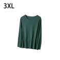 thumbnail image 3 of Sonducket Ropa interior térmica femenina Tops manga larga sin costuras cómodo otoño Oficina dormir ropa interior camisa cálida para mujer Prendas para la parte del cuerpo Verde oscuro 3XL Sonducket AP013722-05, 3 of 6