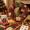 thumbnail image 4 of 3D Fabric Poke Wreath DIY Kit, No-Sew Christmas Craft for Adults, Holiday Door Decor & Wall Hanging, 4 of 8