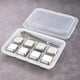 thumbnail image 1 of Cubitos de hielo reutilizables de acero inoxidable, paquete de 8 cubos de refrigeración para whisky, vodka, vino, cerveza y todas las bebidas Ormromra YQ-1585, 1 of 9