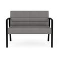 thumbnail image 2 of Waterfall Reception Waiting Room Healthcare Loveseat / Black Steel / Light Gray, 2 of 5