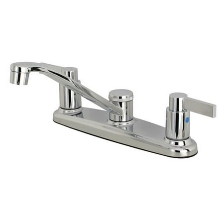 UPC 663370540455 product image for Kingston Brass NuvoFusion Pull Down Double Handle Kitchen Faucet | upcitemdb.com