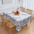 thumbnail image 2 of Thanksgiving Tablecloth Blue Fall Pumpkin Buffalo Plaid Rectangle Table Cloth - 60x84 Inch Oblong Autumn Polyester Table Cover Reusable Water Resistant for Outdoor Holiday Party Picnic, 2 of 8