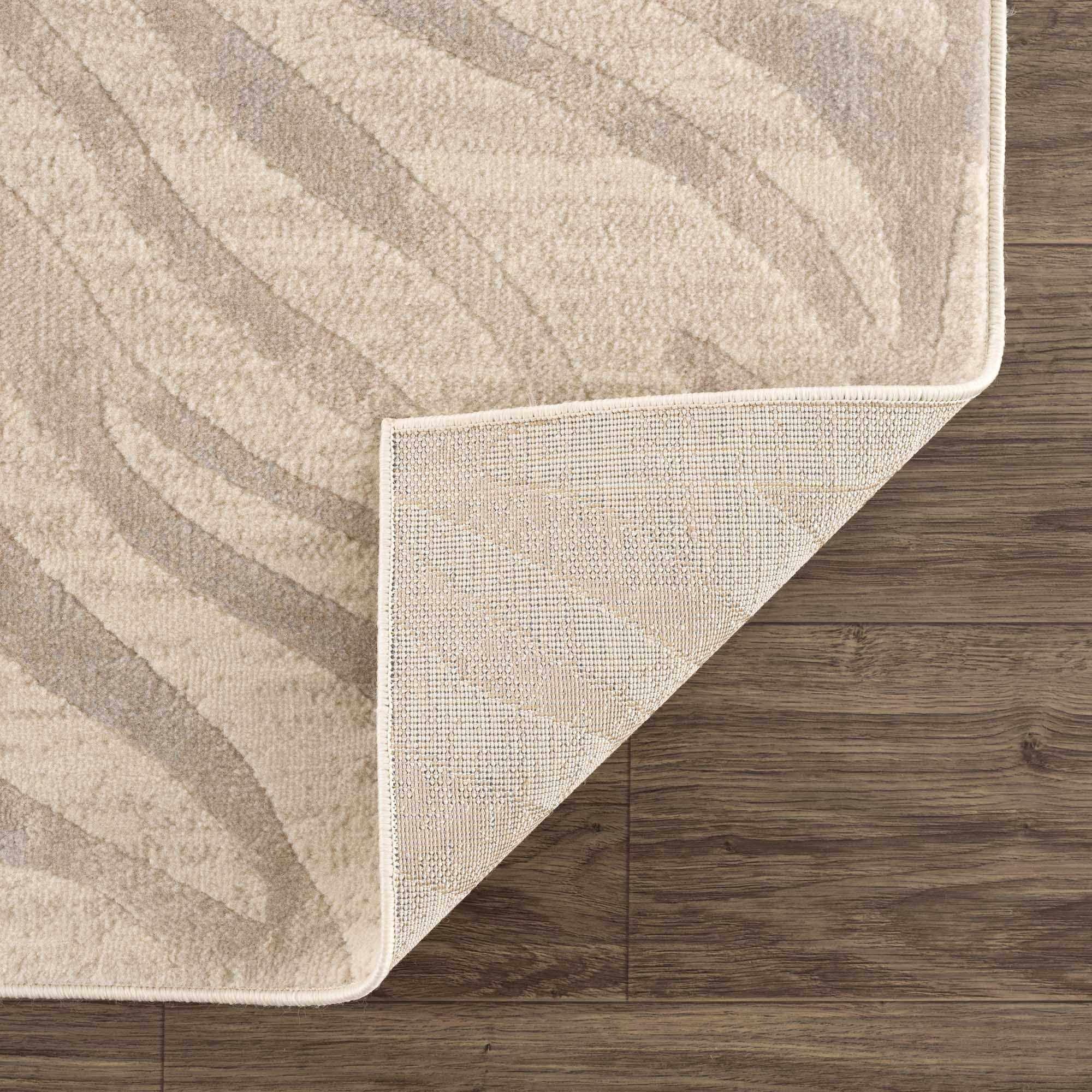 Hauteloom Manteca Contemporary Animal Zebra Print Area Rug for Living Room Bedroom Dining Room - Distressed Faded Style - Cream, White, Beige, Gray - 6'7" x 9' (6x9)