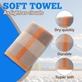 thumbnail image 3 of AUQ Wash Gags for Body,Soft Fluffy Cotton Loop Wash Cloths,Colorful Ribbon Accent Texture Hand Towels for Bathroom,Orange,29.53*13.78*0.39in, 3 of 7