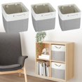 thumbnail image 1 of Foldable Storage Box Shelf Baskets With Handles Fabric Storage Baskets For Shelves Wardrobes And Closets And Lightweight Home Organizer, 1 of 9