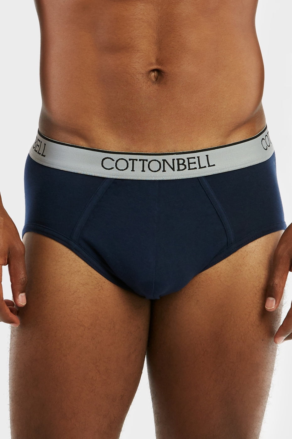 Men's Cotton Stretch Band Basic Bikini Brief Underwear - 2 Packs 