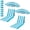 Blue,white,blue, variant on 2 Set Beach Chairs with Umbrella Portable Beach Lounger Lightweight Foldable Outdoor Lounger Chair for Outdoor Travel Sunbathing Camping(Solid Color,Blue,Small)