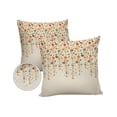 thumbnail image 2 of Outdoor Throw Pillow Cover Farm Orange Teal Weeping Floral Vines Waterproof Cushion Covers 2 Pack Autumn Flowers on Linen Pillow Cases Home Decoration for Patio Garden Couch Sofa, 2 of 7