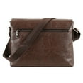 thumbnail image 4 of BUTORY Men Handbag Messenger Shoulder Bag Pu Leather Messenger Shoulder Briefcase Vintage Unisex Laptop College School Satchel Travel Bag, 4 of 6