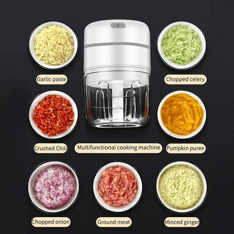 1pc Electric Food Chopper, Multifunctional Garlic Masher, Hand-held Cooking  Machine, Mini Meat Grinder, Small Meat Grinder, Household Stainless Steel
