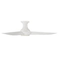 thumbnail image 3 of Corona 52" Matte White Dimmable LED Smart Flush Mount Ceiling Fan with Remote Control, 3 of 6