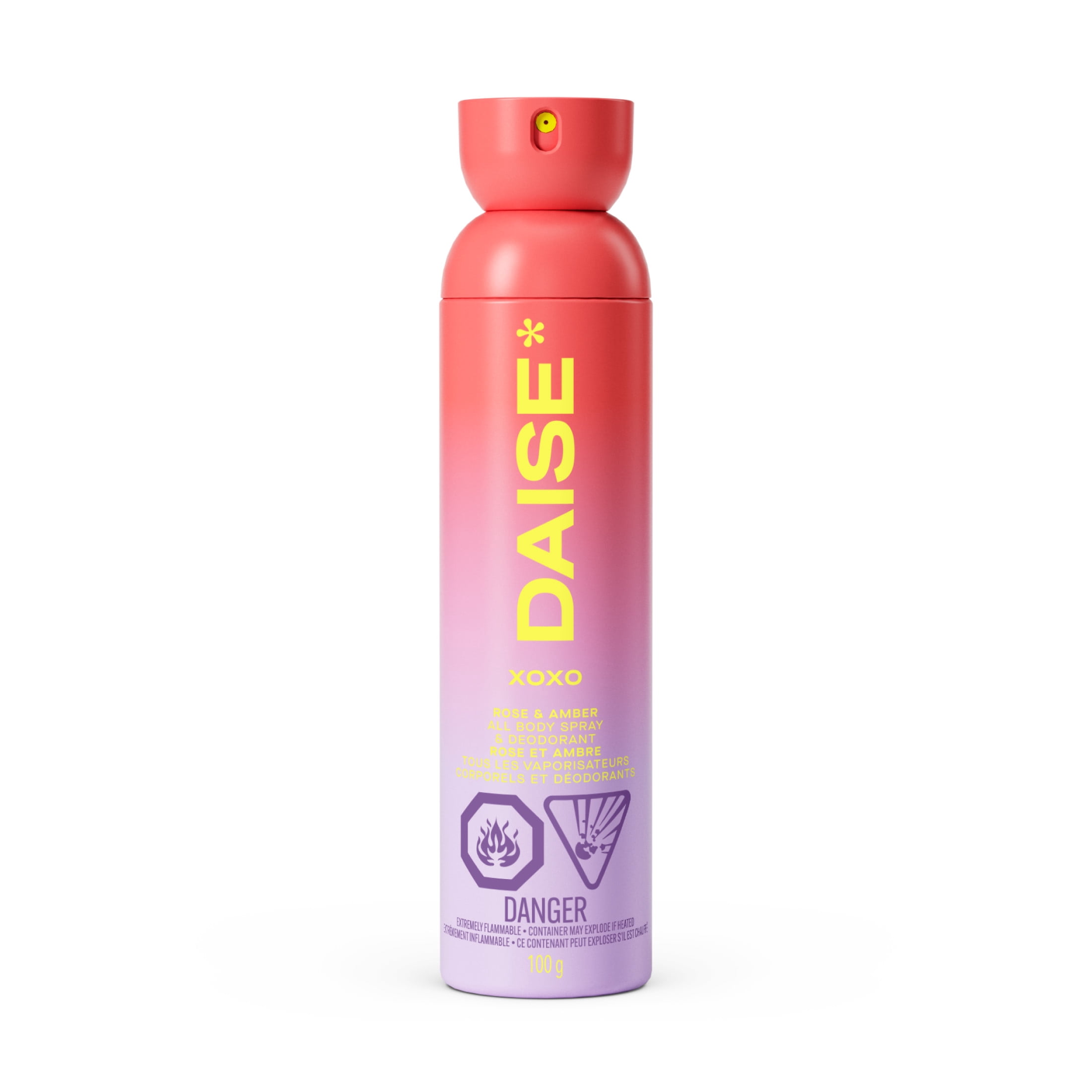 DAISE All Body Spray & Deodorant in XOXO, Rose & Amber, for 24h ...