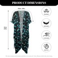 thumbnail image 6 of HELLHERO Polyester Long Kimono Swimsuit Cover Up for Beach Lightweight Breathable Leaf, 6 of 6
