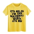 thumbnail image 2 of Hiijoy Toddler Girls Birthday T Shirt Letter Print Short Sleeve T-Shirt Tee, Sizes 3-12, 2 of 3