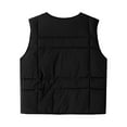 thumbnail image 3 of Rohuuque Women's Lightwieght Puffer Vest Cold Weather Zip Vest Sleeveless Down Jacket Crewneck Solid Color Sleeveless Jacket Black B, 3 of 4