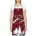 thumbnail image 3 of Fuzoiu Christmas Tree Buffalo Plaid Print Kitchen Cooking Aprons,Kitchen Cooking BBQ Aprons,Chef Apron with 2 Pockets for Men Women,Art Aprons for Painting Pottery Ceramics, 3 of 7