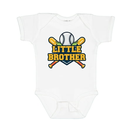 

Inktastic Little Brother Baseball Gift Baby Boy Bodysuit