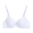 thumbnail image 3 of LangJing Seamless Bra, Women's Solid Color Seamless Sag-proof Bra Thin Underwear With Rims Daily Bra White,32, 3 of 4