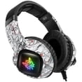 thumbnail image 2 of Audífonos Gamer Petukita BoxK19 con luz rgb LED camuflaje Blanco, 2 of 3