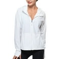 thumbnail image 1 of Ropa blanca con capucha y protección solar para mujer, ropa de protección solar de nailon para ciclismo al aire libre, chaqueta fina de verano upf50 + UV, 1 of 7