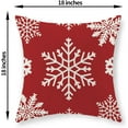 thumbnail image 6 of Christmas Pillow Covers 18x18 Set of 2 Christmas Decor Linen Pillowcase Winter Snowflake Decorations Christmas Throw Pillows Christmas Holiday Decor Outdoor Cushion Covers for Couch Home Decor, 6 of 6