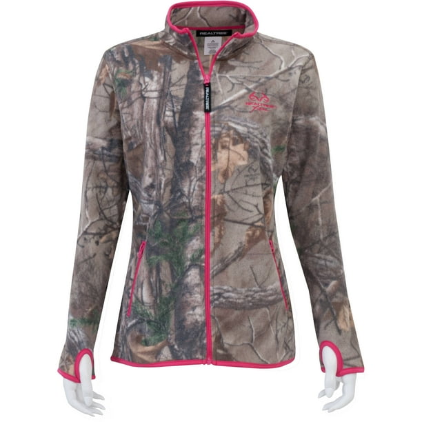 Mossy Oak Ladies Full Zip Fleece Jacket - Walmart.com