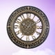 thumbnail image 3 of Reloj de pared vintage europeo con esfera ahuecada, silencioso, redondo, grande, decorativo, 3D, para sala de estar, dormitorio y cocina (dorado)., 3 of 5