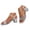 Silver, variant on Stylago Chunky Block Heel Sandals for Women Sparkly Strappy Heels Square Toe Wedding Shoes Ladies Summer Trendy Party Sandal Size 7 Gold