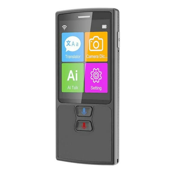 128 Language Portable Voice Translator English Japanese Chinese translator; voice Russian Language Voice Translation Device, Black
