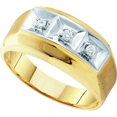 diamond mens yellow gold walmart mia cttw 10kt tone stone ring band round