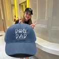 thumbnail image 2 of MIASHUI Outdoor Baseball Cap Dog Dad Embroidered Washed Trucker Hat,Navy, 2 of 4