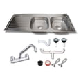 thumbnail image 1 of Fregadero Tarja Tina Doble Con Escurridor Acero Inox Con Kit (escurridor Izquierdo), 1 of 5
