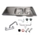 thumbnail image 1 of Fregadero Tarja Tina Doble Con Escurridor Acero Inox Con Kit (escurridor Izquierdo), 1 of 5