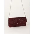 thumbnail image 4 of REMANLAND Women's Satin Pleated Evening Clutch Purse, Red, 4 of 7