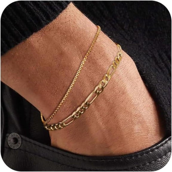 VOLALO Bracelet Stack Mens Bracelet Ankle Bracelets For Men Waterproof Men Jewelry Gifts For Men Charm Bracelet Back To School Gifts Fashion Accessories