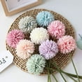 thumbnail image 5 of 10Pcs Artificial Chrysanthemum Flowers Faux Mums Ball Flowers Bulk Bridesmaid Bouquets for Home Garden Office Coffee Shop Decor, Light Green, 5 of 10