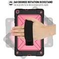 thumbnail image 5 of Dteck Case For Samsung Galaxy Tab A 8.0 T290 T295 (2019 Released) 8-inch,Heavy Duty Shockproof Rubber Hybrid Hard 3-Layer Protection Cover with Hand/ Shoulder Strap,Black+Rose, 5 of 6