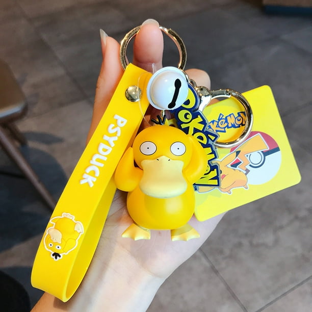 Set de 6 pièces Porte-clés Pokémon Pikachu Psyduck Squirtle Charmander  Bulbasaur Jugglypuff 6 cm