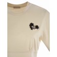 thumbnail image 4 of Moncler Fitted Nude Cotton T-Shirt With Tailored Sides (Women's), 4 of 4