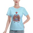 thumbnail image 1 of T-Shirt Basique à Manches Courtes pour Femmes une Pièce Jinping, 1 of 6