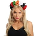 thumbnail image 2 of Teissuly Headband Halloween Headdress Rose Flower Prom Accessories, 2 of 5